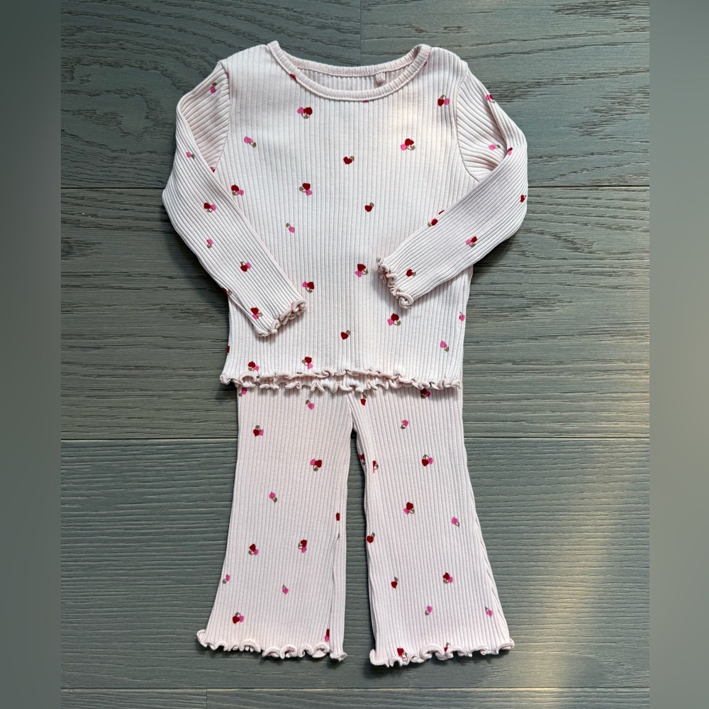 Next Pink and Red Heart Kids Pajama Set